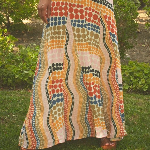 NWT Odell's Parker Dot-Print Maxi Dress S - Picture 5 of 9